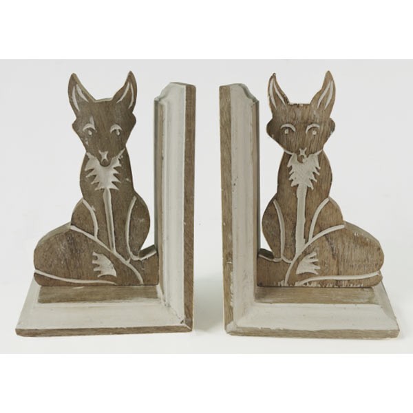 Fox Bookends White Finish